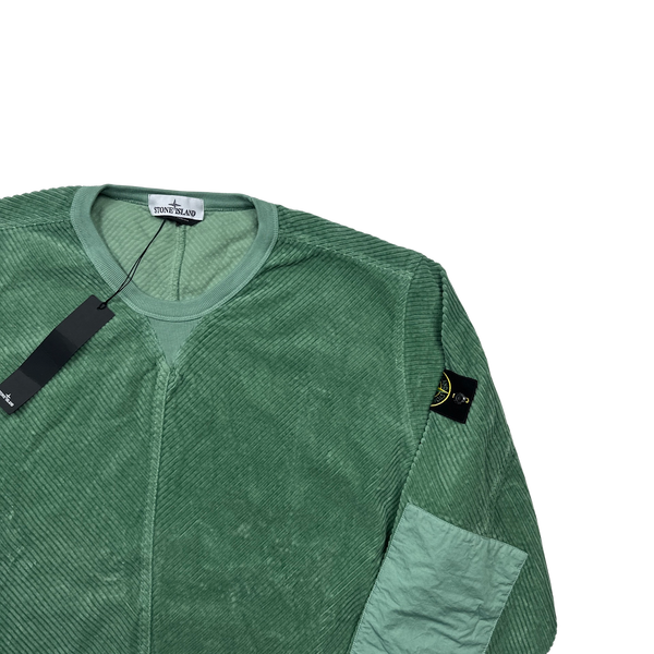 Stone Island 2022 Green Corduroy 400 Pullover - XXL