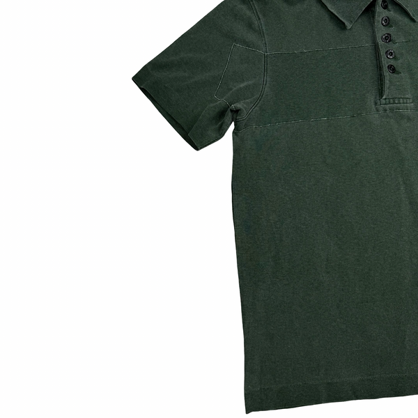 Stone Island Italy 2006 Green Vintage Spellout Cotton Polo - Medium