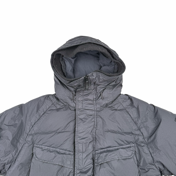 Stone Island 2022 Black Garment Dyed Crinkle Reps R-NY Down TC Puffer - Large