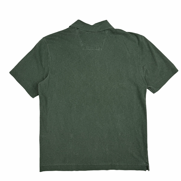 Stone Island Italy 2006 Green Vintage Spellout Cotton Polo - Medium