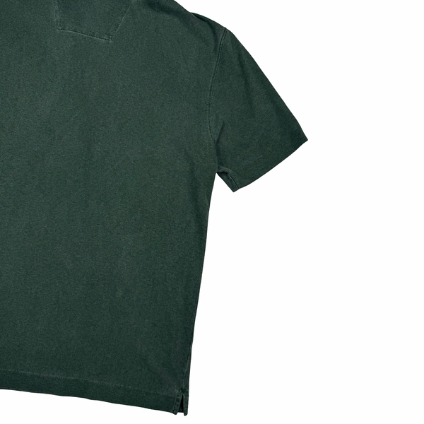 Stone Island Italy 2006 Green Vintage Spellout Cotton Polo - Medium