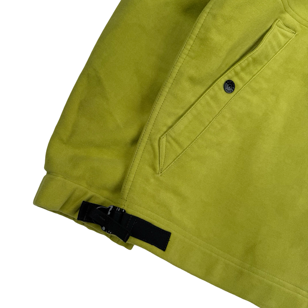 Stone Island Translucent Cover Moleskin Short Parka Green - Large