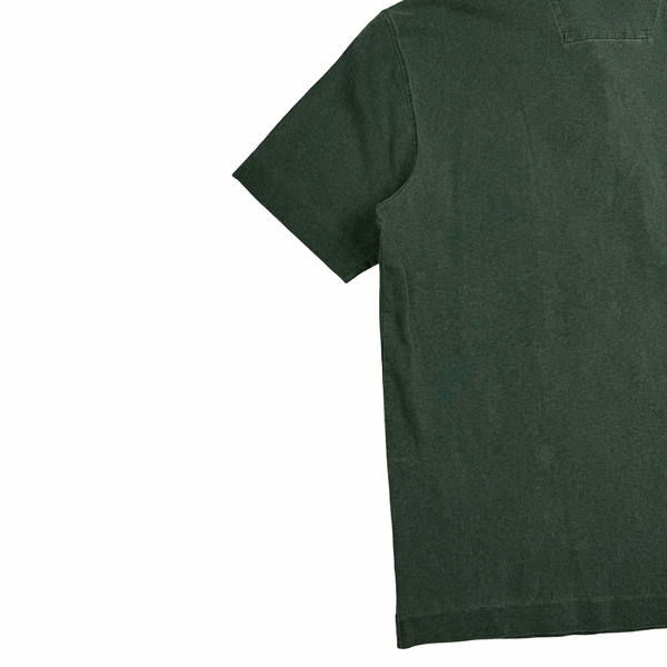 Stone Island Italy 2006 Green Vintage Spellout Cotton Polo - Medium