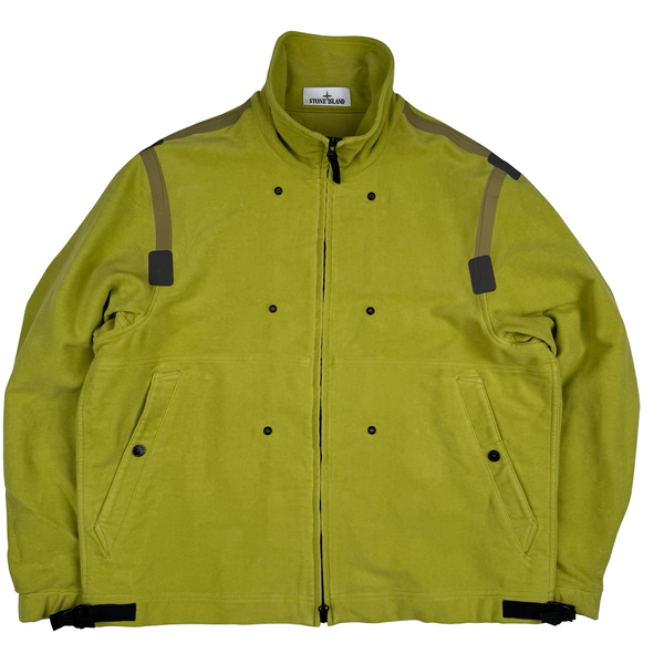 Stone Island Translucent Cover Moleskin Short Parka Green - Large