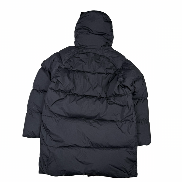 Stone Island 2022 Black Garment Dyed Crinkle Reps R-NY Down TC Puffer - Large