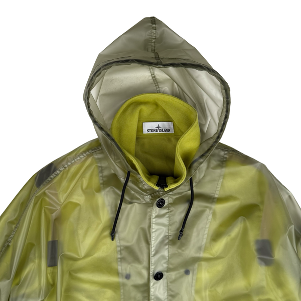 Stone Island Translucent Cover Moleskin Short Parka Green - Large