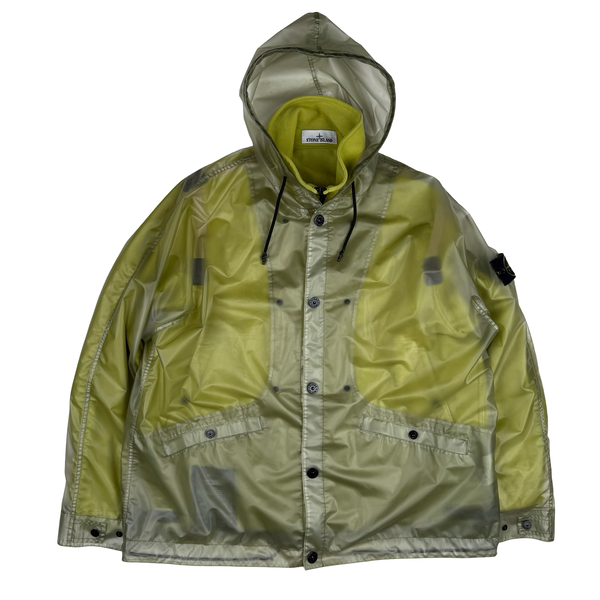 Stone Island Translucent Cover Moleskin Short Parka Green - Large