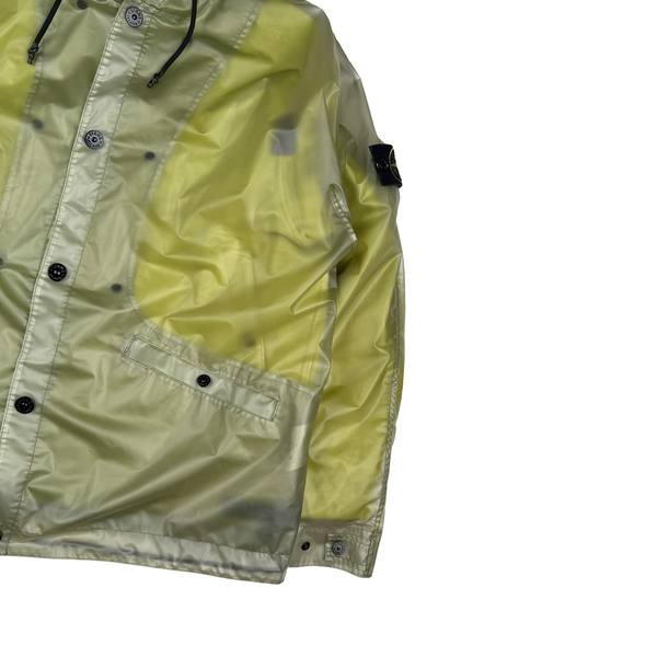 Stone Island Translucent Cover Moleskin Short Parka Green - Large