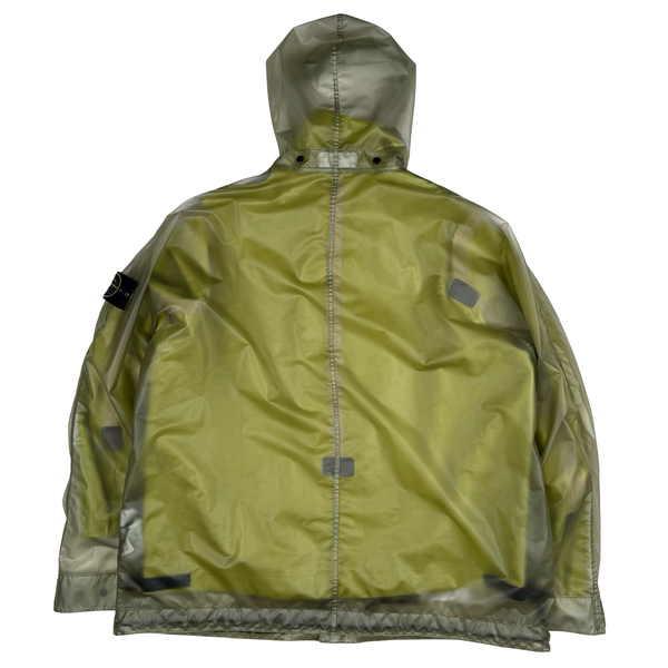 Stone Island Translucent Cover Moleskin Short Parka Green - Large