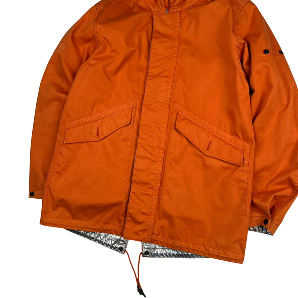 Stone Island Reversible Silver Spaceman Raso Gommato Jacket - Large