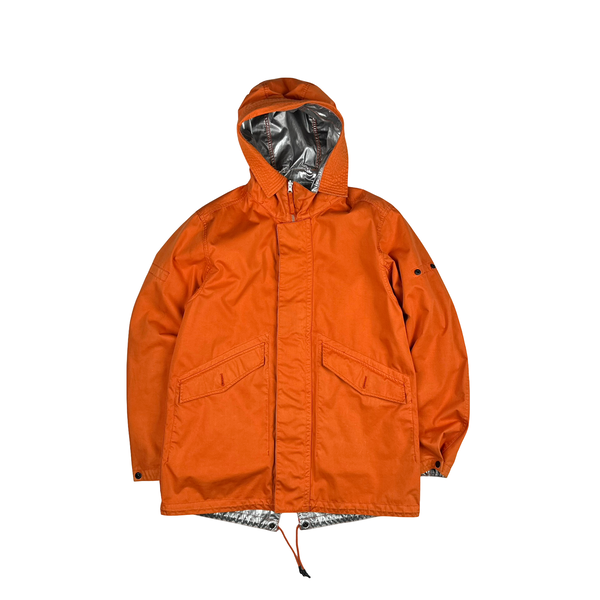Stone Island Reversible Silver Spaceman Raso Gommato Jacket - Large