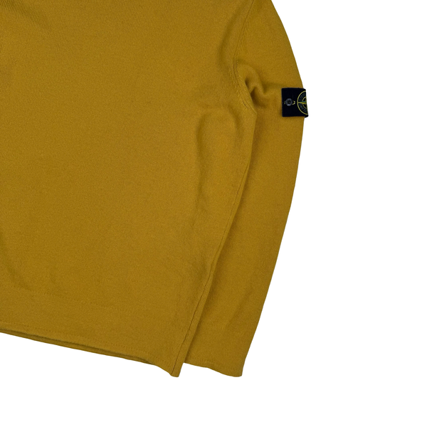 Stone Island 2018 Mustard Wool Blend Crewneck Jumper - Large