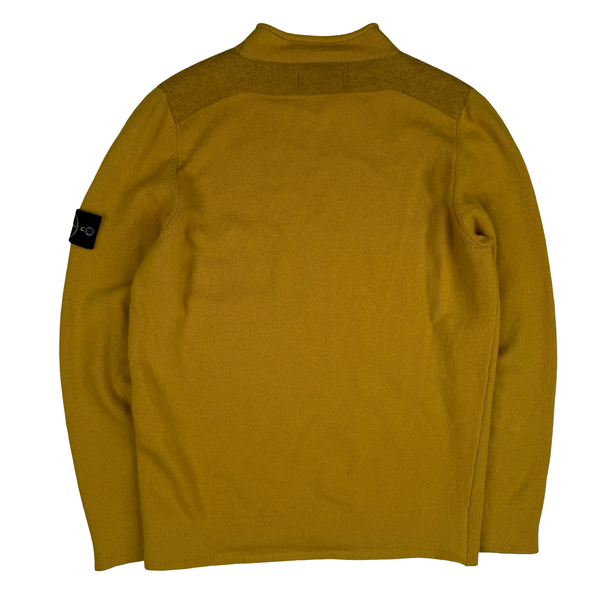 Stone Island 2018 Mustard Wool Blend Crewneck Jumper - Large