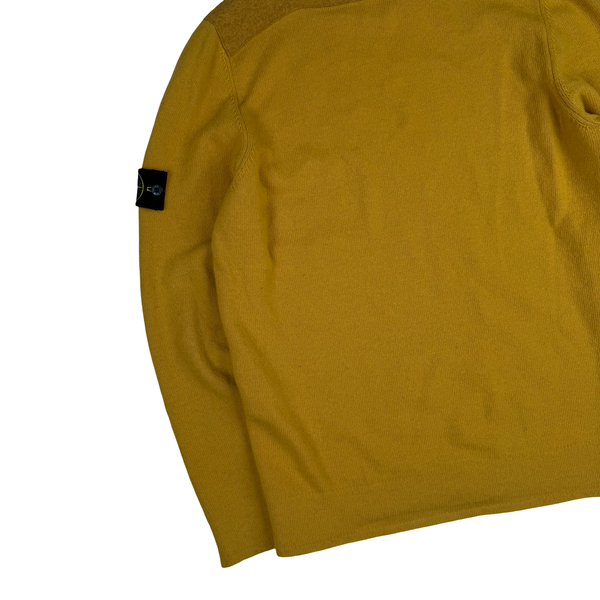 Stone Island 2018 Mustard Wool Blend Crewneck Jumper - Large