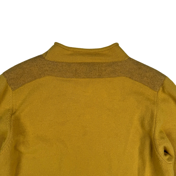 Stone Island 2018 Mustard Wool Blend Crewneck Jumper - Large