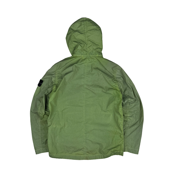 Stone Island 2016 Green Silver Pixel Reflective Hooded Jacket - Medium