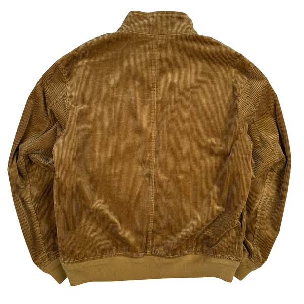 Ralph Lauren Tan Brown Corduroy Cotton Lined Zipped Jacket - Medium