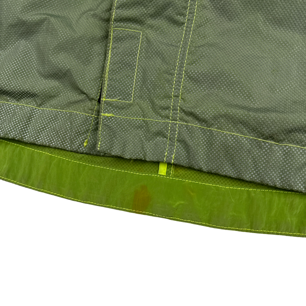 Stone Island 2016 Green Silver Pixel Reflective Hooded Jacket - Medium
