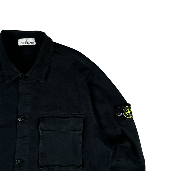 Stone Island 2018 Black Cotton Overshirt Jacket - 3XL