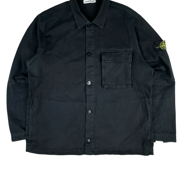 Stone Island 2018 Black Cotton Overshirt Jacket - 3XL