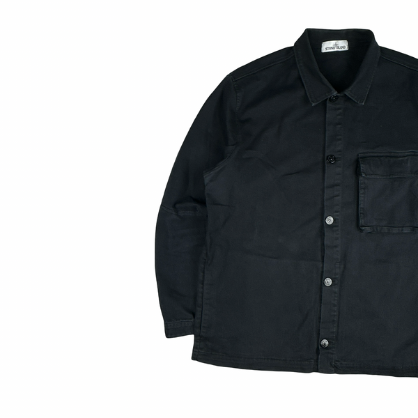 Stone Island 2018 Black Cotton Overshirt Jacket - 3XL