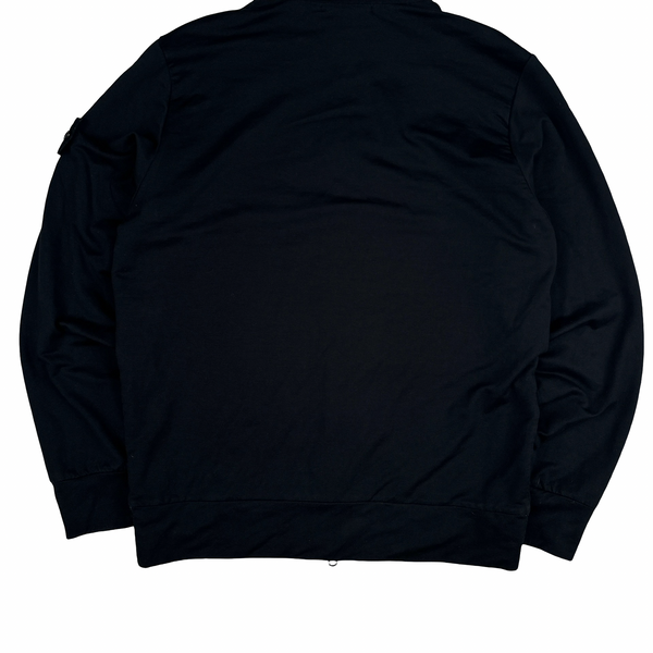 Stone Island 2022 Black Ghost Stretch Cotton Zipped Jumper - Small