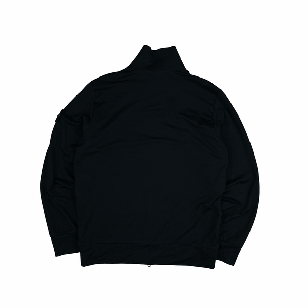 Stone Island 2022 Black Ghost Stretch Cotton Zipped Jumper - Small