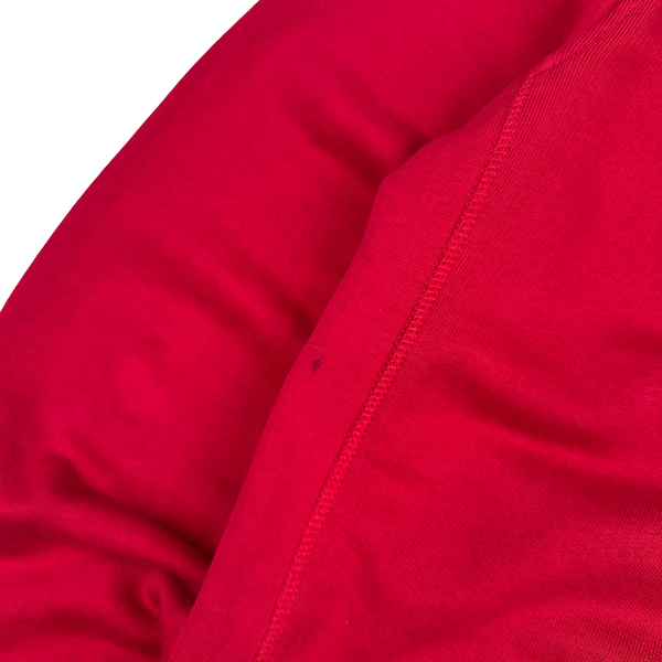 Prada Red Cotton Red Tab Pullover Hoodie - Large