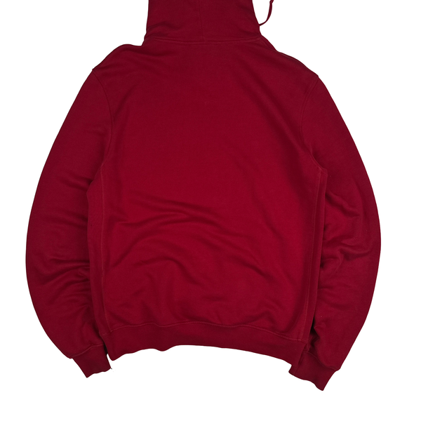 Prada Red Cotton Red Tab Pullover Hoodie - Large