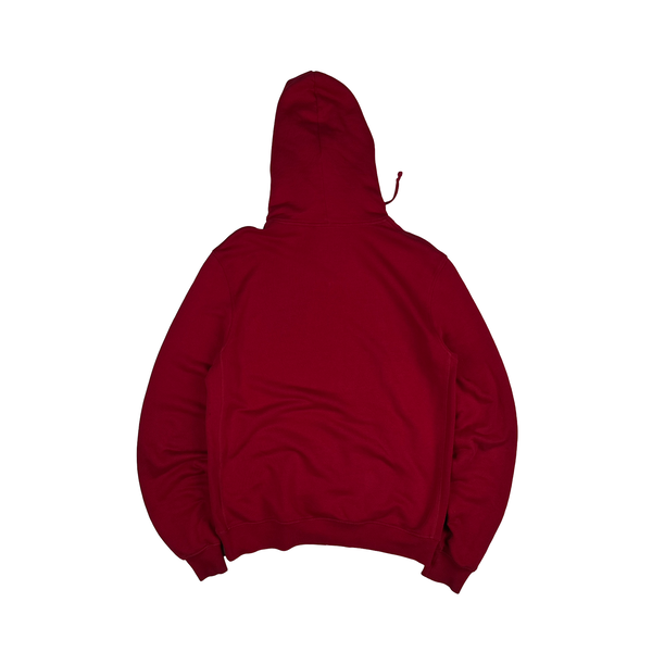 Prada Red Cotton Red Tab Pullover Hoodie - Large