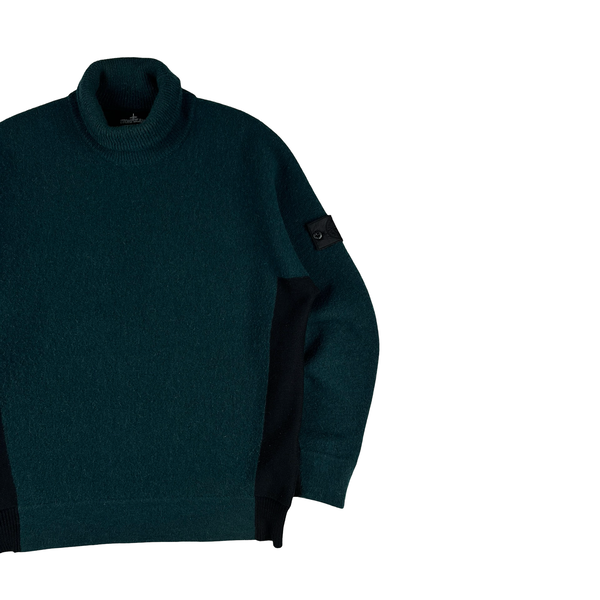 Stone Island Alpaca Wool Shadow Project Thick Roll Neck Knit - Medium