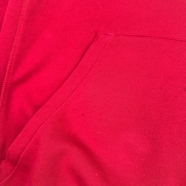 Prada Red Cotton Red Tab Pullover Hoodie - Large