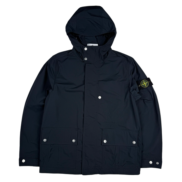 Stone Island 2025 Navy Micro Twill Nylon Jacket - Small