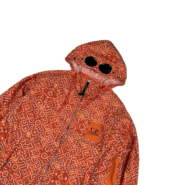 CP Company Burnt Orange Inca Flatt Nylon Lightweight Goggled Jacket - Large