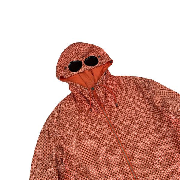CP Company Orange Circle Print Goggle Cotton Jacket - XL