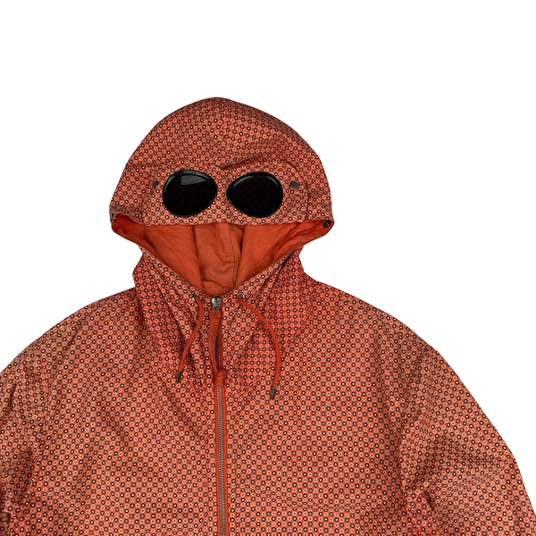 CP Company Orange Circle Print Goggle Cotton Jacket - XL