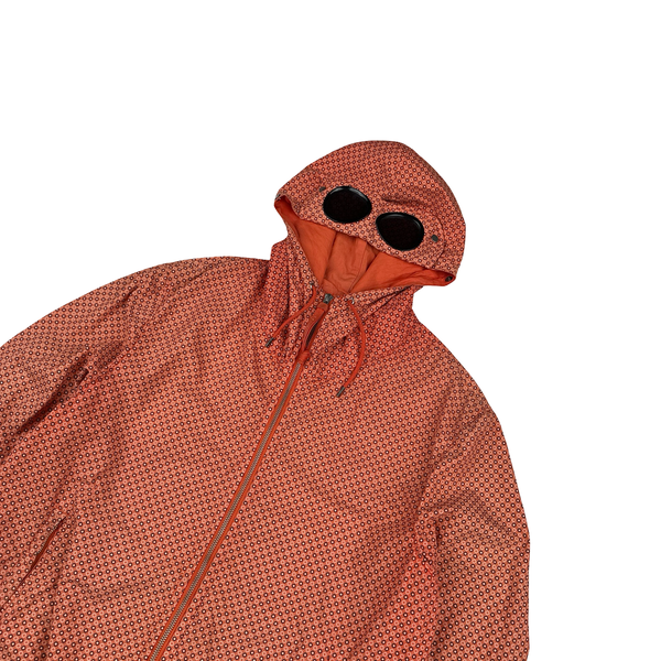 CP Company Orange Circle Print Goggle Cotton Jacket - XL