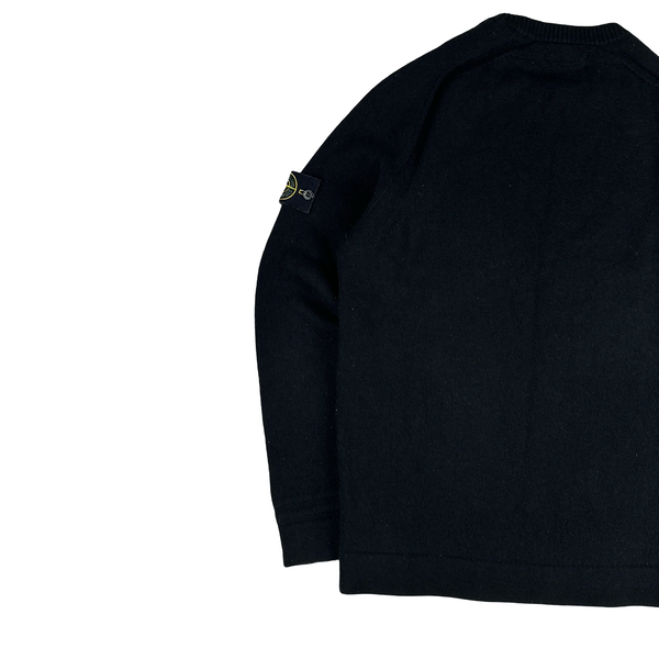 Stone Island 2018 Black Wool Crewneck Jumper - Large