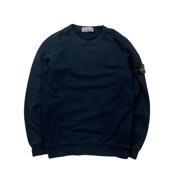 Stone Island 2018 Black Cotton Crewneck - Small