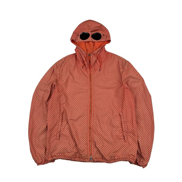CP Company Orange Circle Print Goggle Cotton Jacket - XL