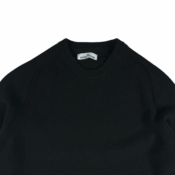 Stone Island 2018 Black Wool Crewneck Jumper - Large