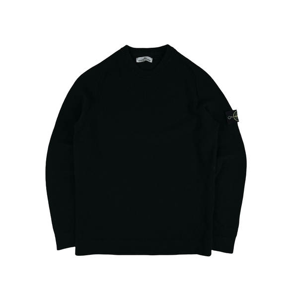 Stone Island 2018 Black Wool Crewneck Jumper - Large