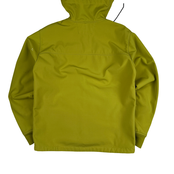 CP Company Yellow Soft Shell R Goggle Hooded Zipped Jacket - XL