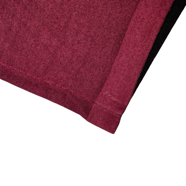 Stone Island 2018 Crimson Garment Dyed Knit Jumper - 3XL
