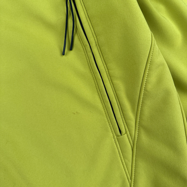 CP Company Yellow Soft Shell R Goggle Hooded Zipped Jacket - XL