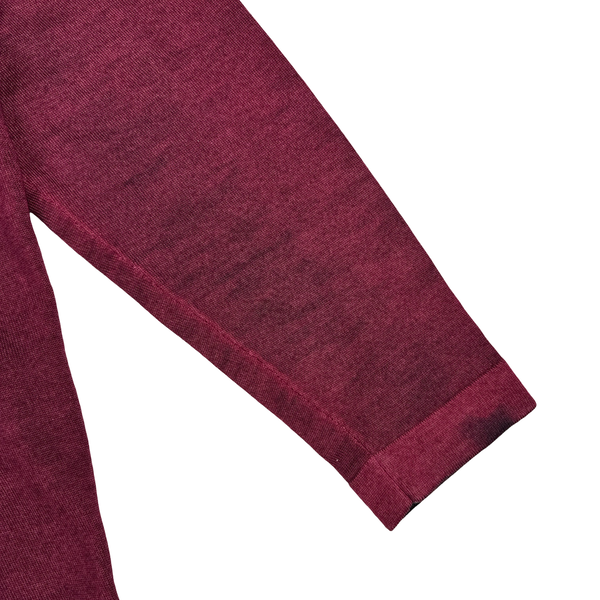 Stone Island 2018 Crimson Garment Dyed Knit Jumper - 3XL