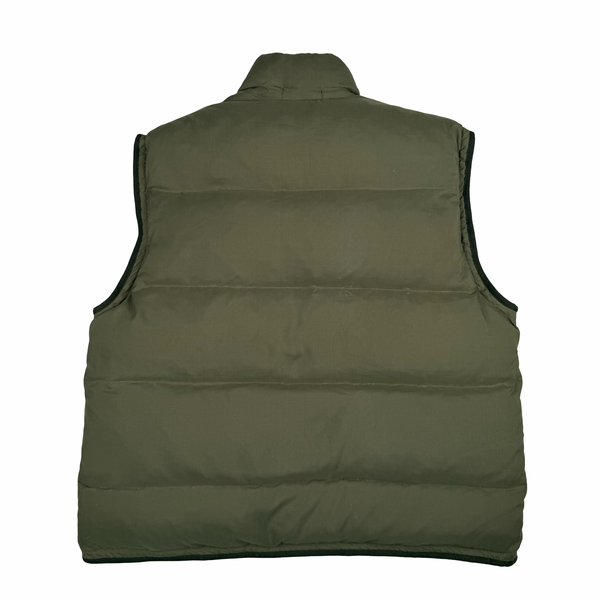 Stone Island Vintage 1994 Khaki Green Nylon Down Gilet - XL