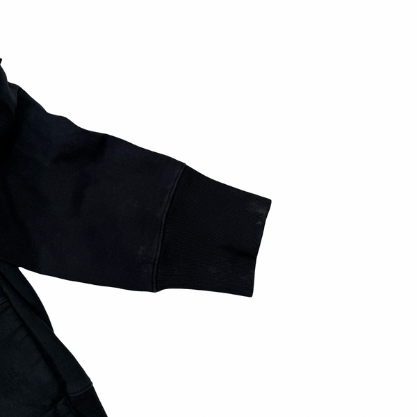 Stone Island 2009 Black Cotton Full Zipped Hoodie - Large