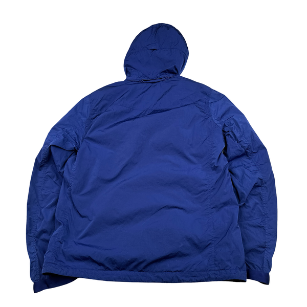 CP Company Blue Chrome R Hooded Goggle Jacket - Large