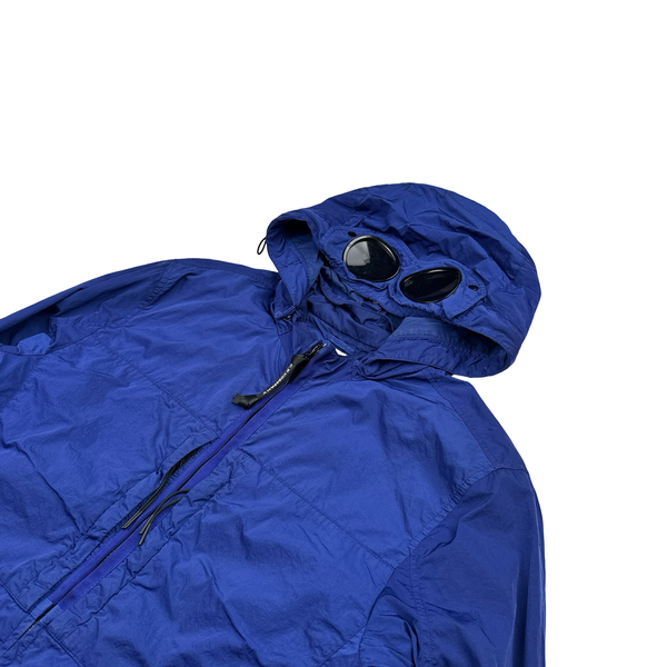 CP Company Blue Chrome R Hooded Goggle Jacket - Large